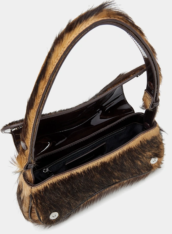 Сумка Diesel Play Clutch Hairy Leather Brown