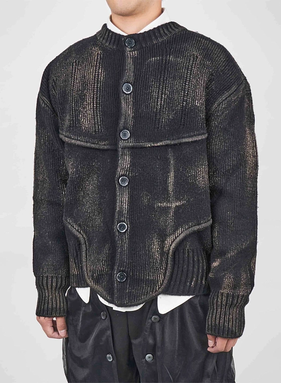 Кардиган JUNTAE KIM Painted Corset Knit Black