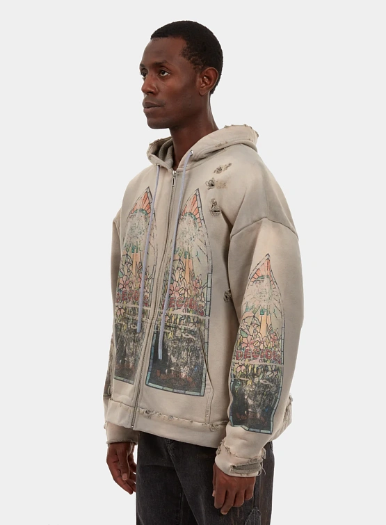 Зип-худи WHO DECIDES WAR Faded Vintage Grey