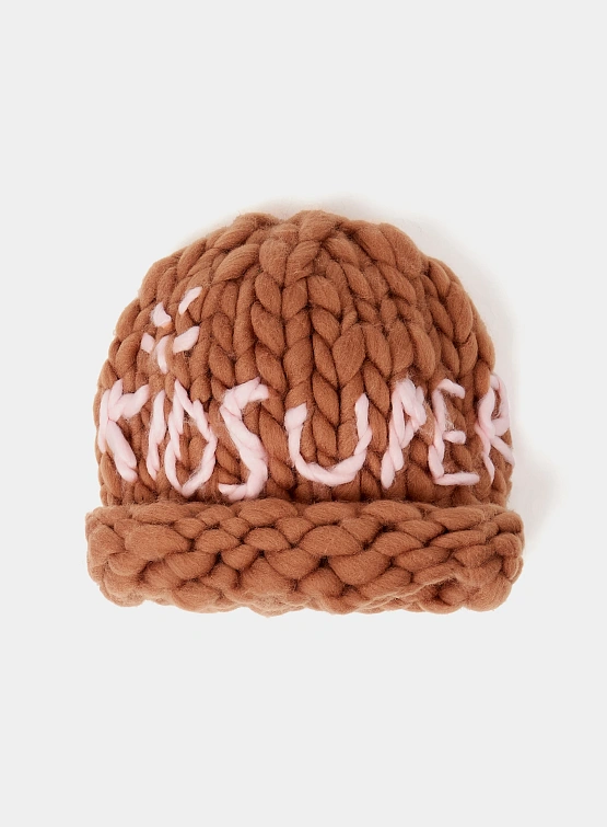 Шапка KidSuper Hand Knit Chunky Light Brown