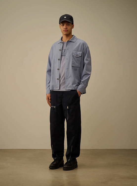 Футболка C.P. Company 20/1 Jersey Boxy Logo Lavander Violet