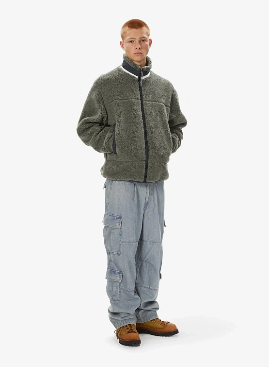 Флисовая Куртка thisisneverthat T Sherpa Fleece Grey