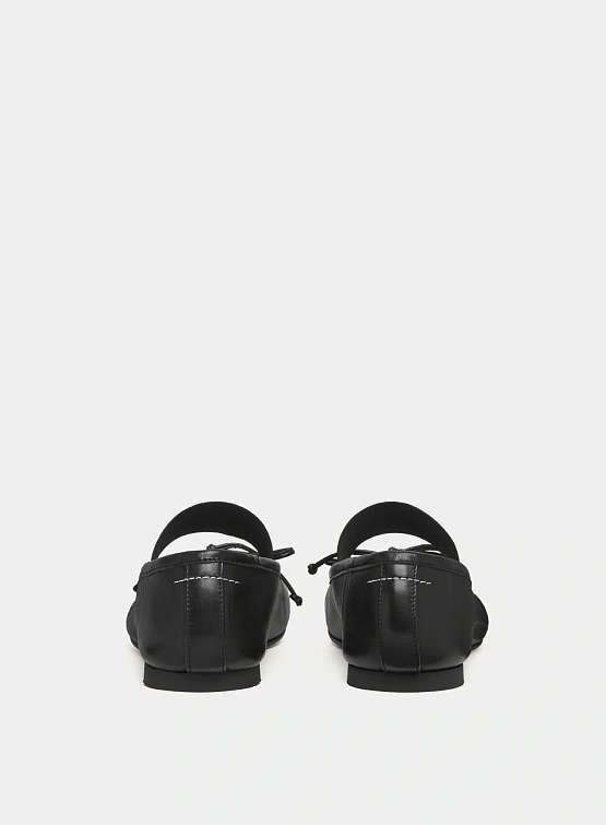 Женские балетки MM6 Maison Margiela Anatomic Ballerinas Black