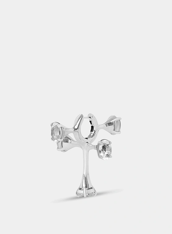 Моносерьга Rhoe Bermat Echo Frax Rock Crystal