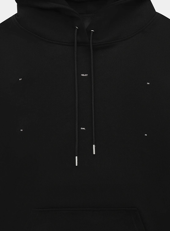 Худи HELIOT EMIL Outline Logo Hoodie Black