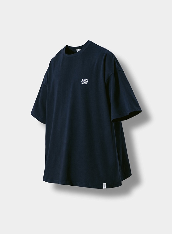 Футболка ANGLAN Stack Logo Half Tee Navy