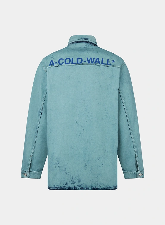 Рубашка A-COLD-WALL* Bleached Overdyed Faded Teal