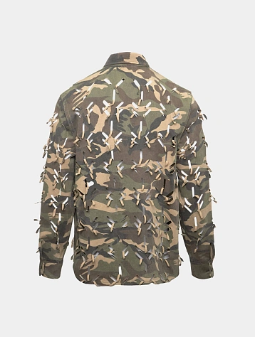 Рубашка JUNTAE KIM Laser-Slashed Camouflage