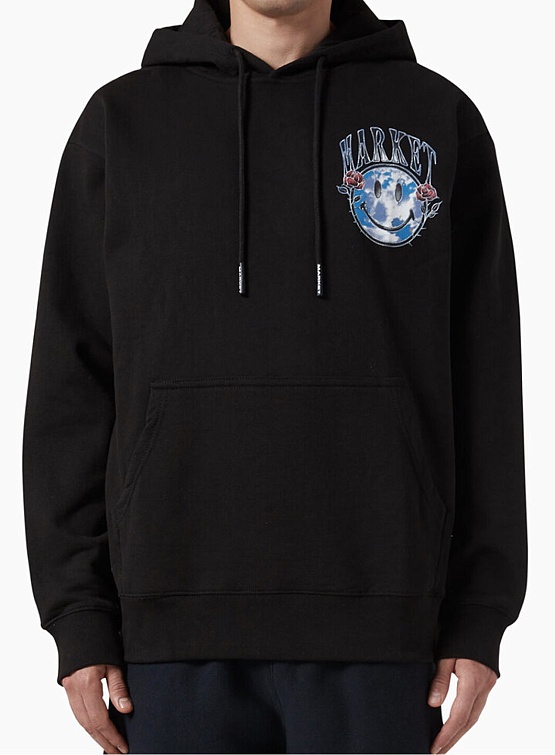 Худи MARKET Smiley Reflect Black