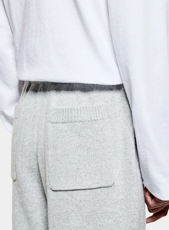 Брюки MKI MIYUKI ZOKU Mohair Blend Knit Wide Light Grey