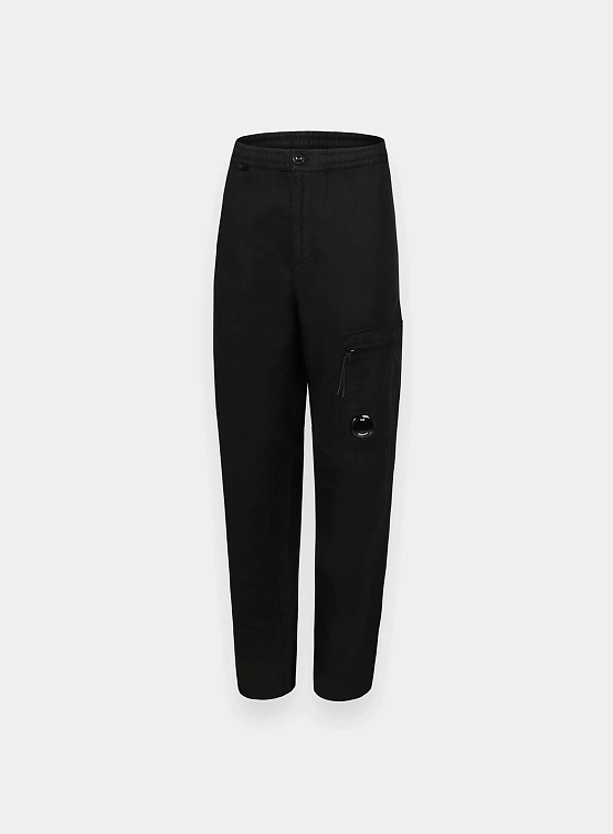 Брюки C.P. Company Cotton Linen Regular Cargo Black