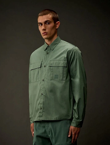 Рубашка C.P. Company Metropolis Series Gabardine Sea Spray