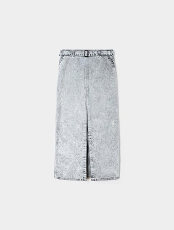 Женская юбка Sunnei Belted Long Split Skirt Light Grey