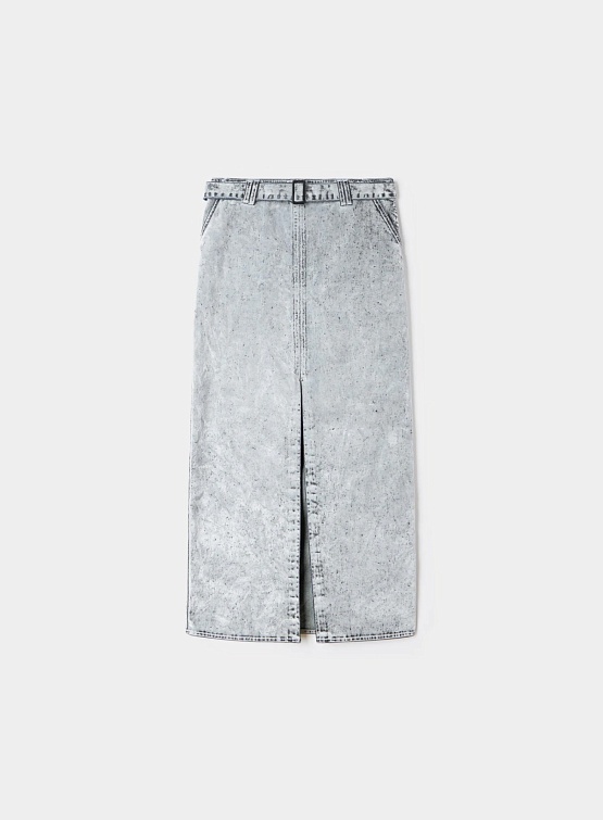 Женская юбка Sunnei Belted Long Split Skirt Light Grey