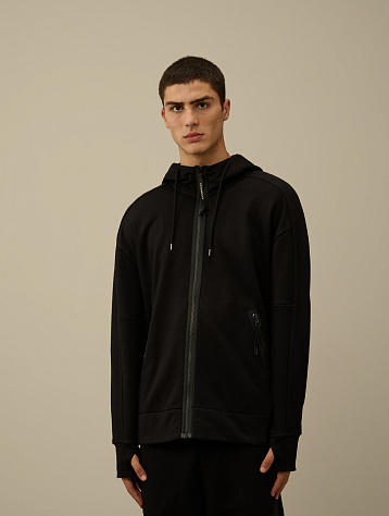 Зип-худи C.P. Company Diagonal Raised Fleece Black