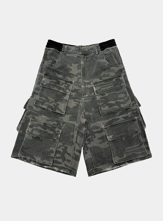 Шорты ARNODEFRANCE Camo Cargo Shorts Woodland