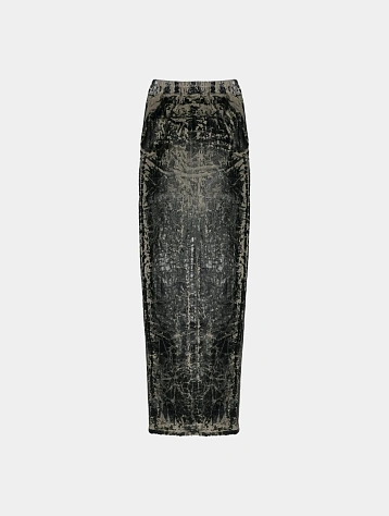 Женская юбка RICK OWENS DRKSHDW Phleg Pillar Washed Foil Black