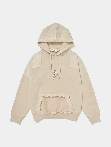 Худи PIET Distressed Cut Out Beige