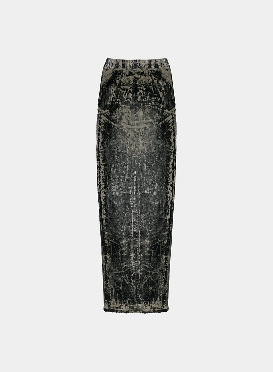 Женская юбка RICK OWENS DRKSHDW Phleg Pillar Washed Foil Black