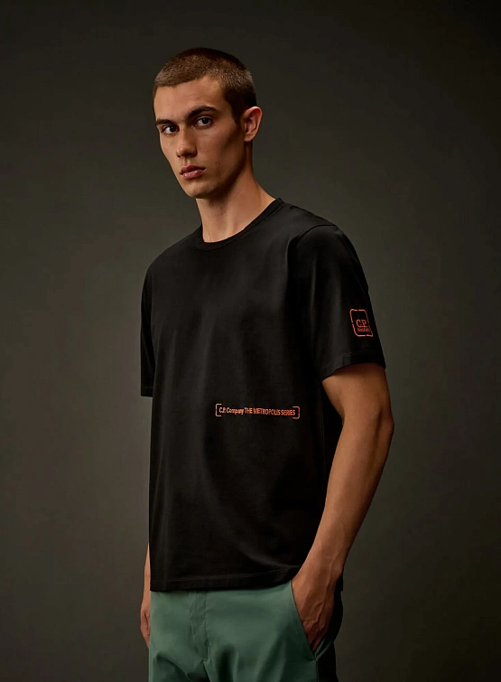 Футболка C.P. Company Metropolis Series Mercerized Black