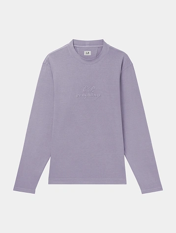 Лонгслив C.P. Company 1020 Jersey Logo Lavander Violet