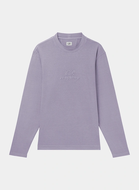 Лонгслив C.P. Company 1020 Jersey Logo Lavander Violet