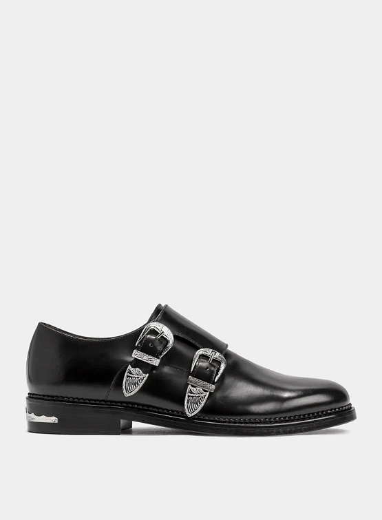 Дерби TOGA Double Monk Strap Polido Black