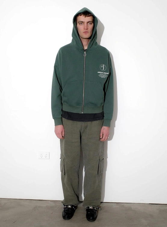 Зип-худи Jungles Jungles Appointment Only Vintage Wash Green