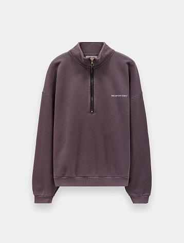 Халф-зип MKI MIYUKI ZOKU Uniform Quarter Zip Pigment Raisin