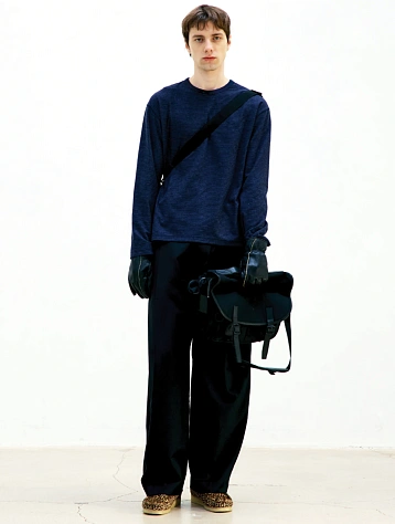 Лонгслив COOR Dying Pin Stripe Washed Navy