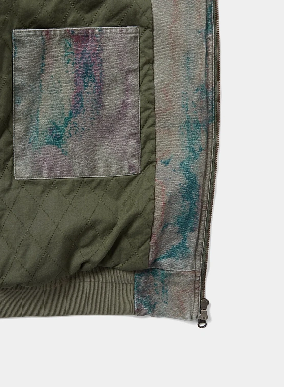 Бомбер thisisneverthat Blurred Jacket Olive
