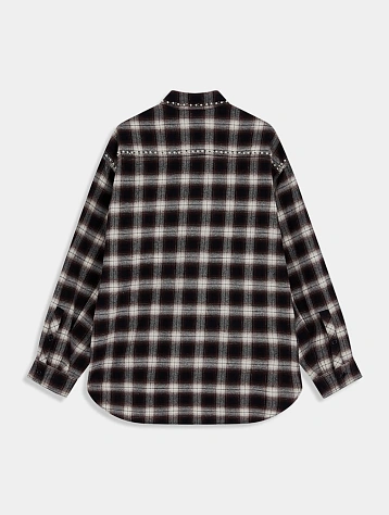 Женская рубашка OPEN YY Beaded Pocket Brown