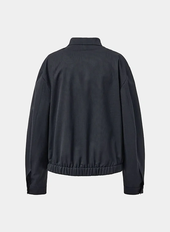 Куртка AMOMENTO Wool Stripe Zip-Up Black