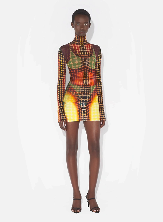 Женская водолазка Jean Paul Gaultier Re-Edition Orange/Blue/Brown