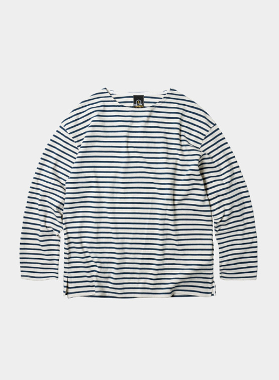 Лонгслив FrizmWORKS Patch Stripe Boat Neck Ivory
