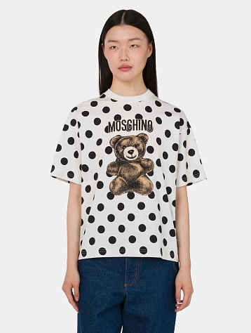 Женская футболка MOSCHINO Teddy Bear Ivory