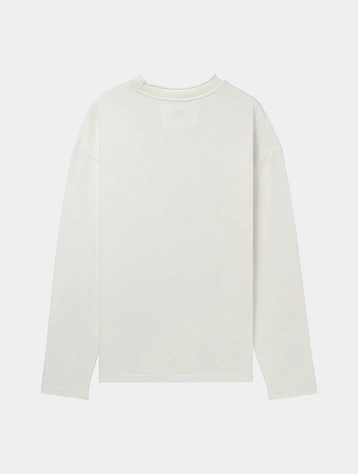 Лонгслив C.P. Company 20/1 Jersey Boxy Logo Gauze White