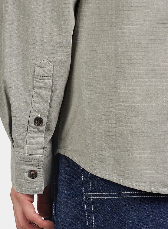 Рубашка Butter Goods Ripstop Button Up Grey