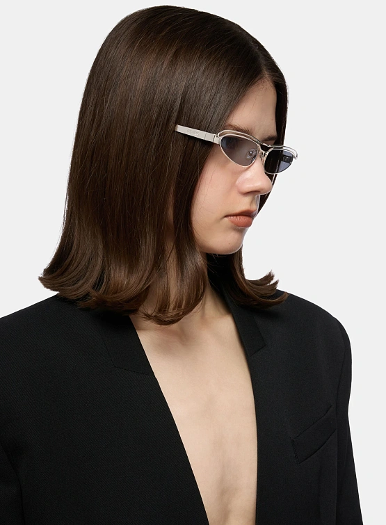 Очки THE ATTICO x Linda Farrow Norma Silver