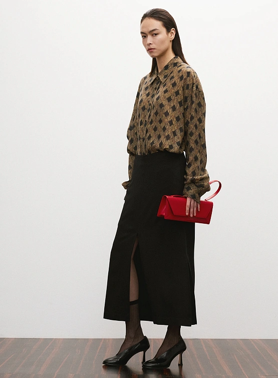 Женская юбка Recto Front Slit Long Black