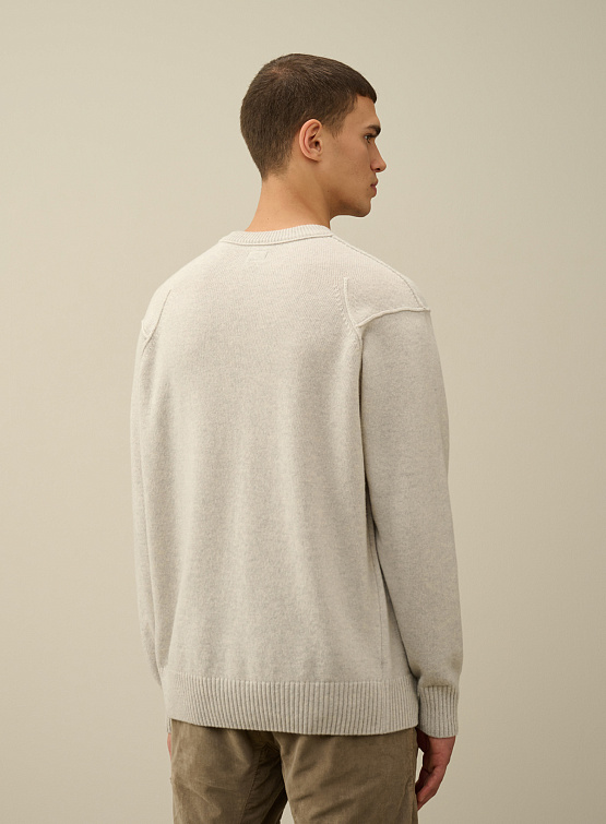 Джемпер C.P. Company Merino Wool Fast Dyed White Melange