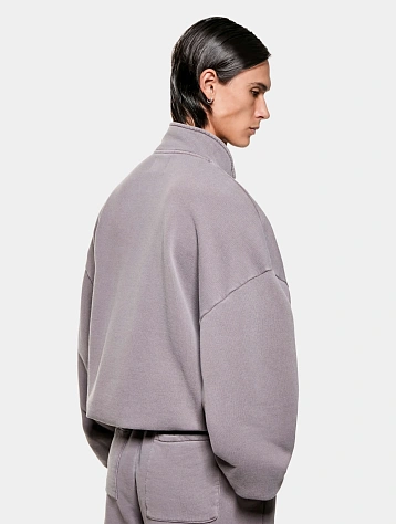 Халф-зип MKI MIYUKI ZOKU Uniform Pigment Raisin