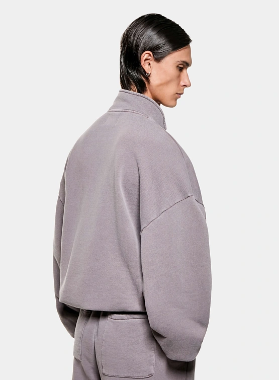 Халф-зип MKI MIYUKI ZOKU Uniform Pigment Raisin