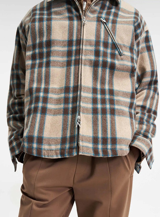 Овершот Represent Clo Heavy Zip Shirt Brown Check