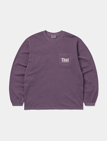 Лонгслив thisisneverthat That Pocket L/S Tee Purple