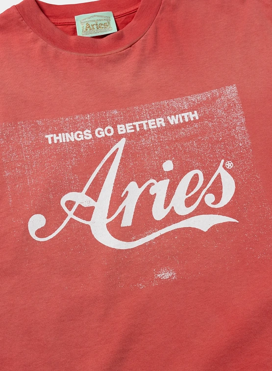 Футболка ARIES Sunbleached Cola SS Red