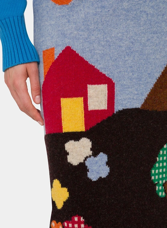 Женская юбка MOSCHINO Wool Skirt Multicolor