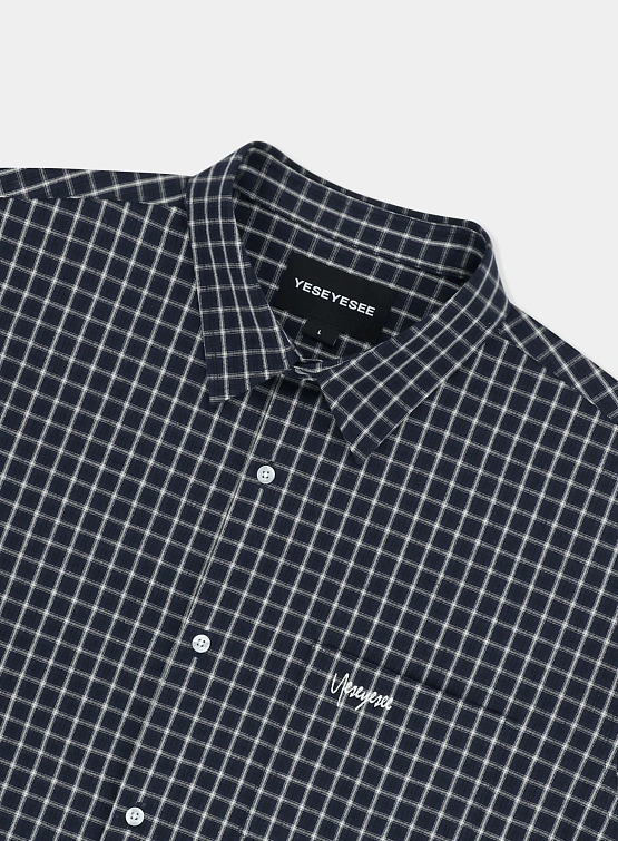 Рубашка YESEYESEE SN-Logo Short Sleeve Check Navy