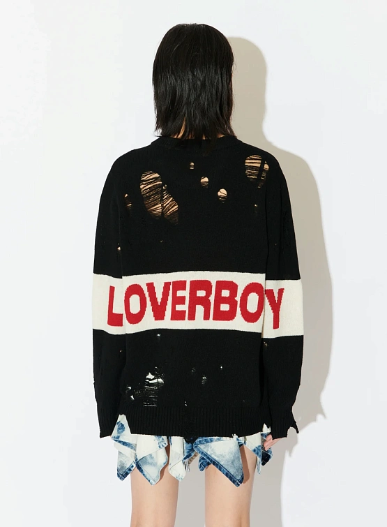 Свитер Charles Jeffrey Loverboy Distressed Loverboy Black