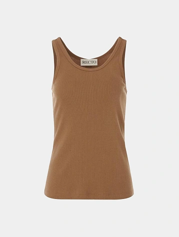 Женский топ Recto RC Logo Jacquard Patch Tank Camel